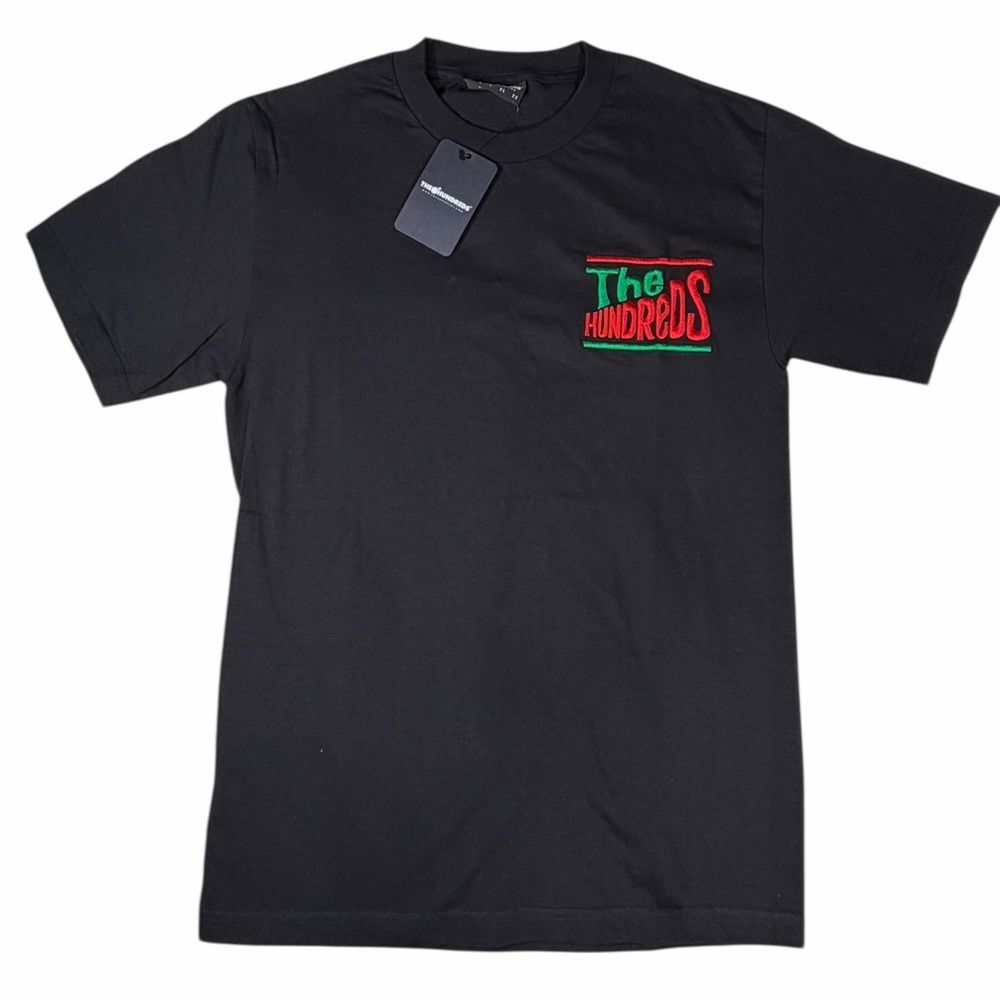 The Hundreds Embroidered Logo Tee Black Size Small NWT Streetwear